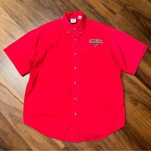 Vintage 90s Texas Tech University Red Raiders L Button up shirt Cadre Athletic